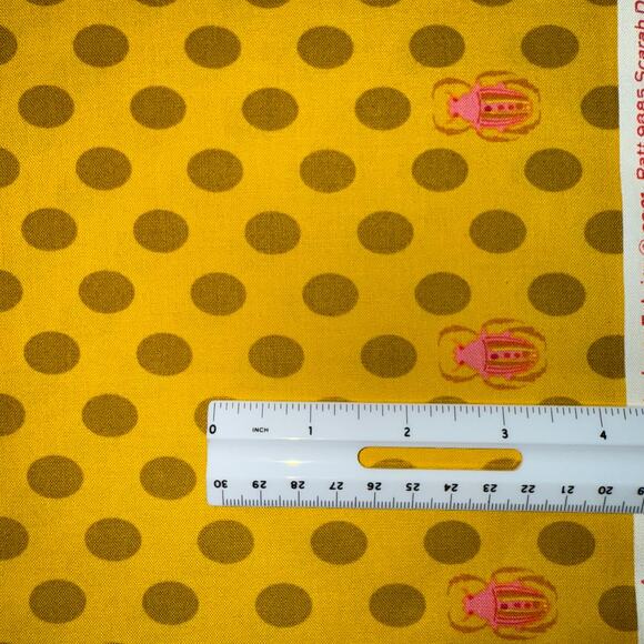 Alison Glass for Andover Fabrics | Ellipse | Scarab Dot | Yellow Gold - 1/2 Yard - Picture 5 of 6